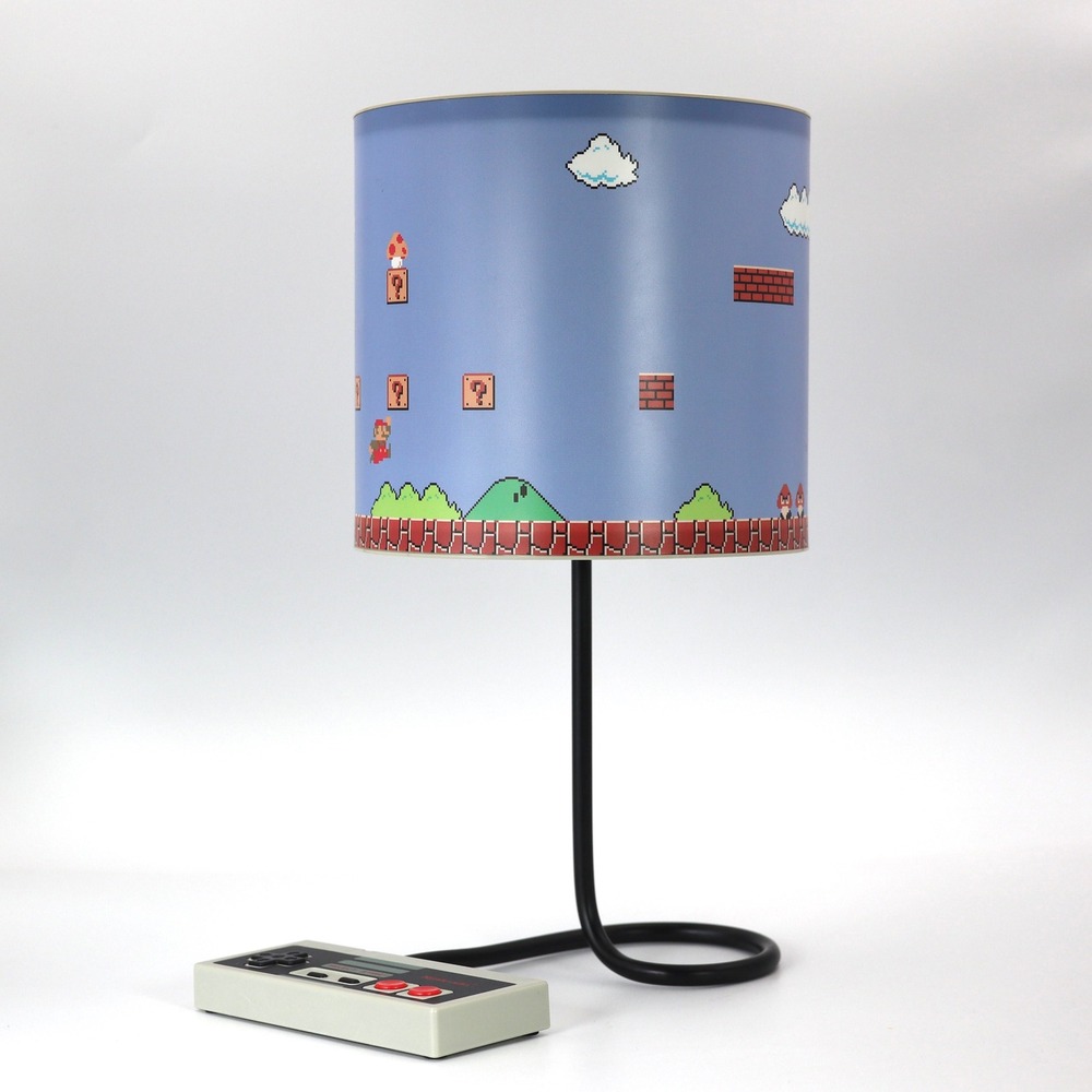 Nintendo Desk Lamp 12in Blue Super Mario Bros NES Controller Retro Gaming